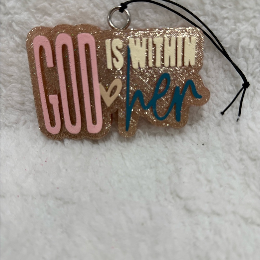 Sweet Grace Car Freshener “God Is Within Her” Hanging Air Freshener
